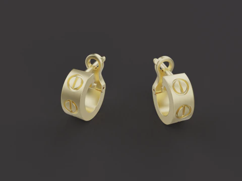 Earrings 52084 3D Model