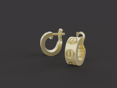 Earrings 52084 3D Model
