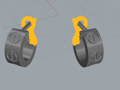 Earrings 52084 Model 3D