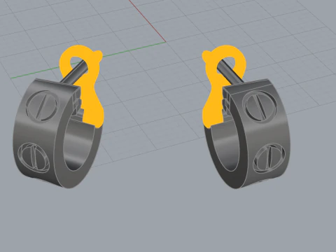 Earrings 52084 3D Model