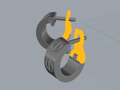 Earrings 52084 3D Model
