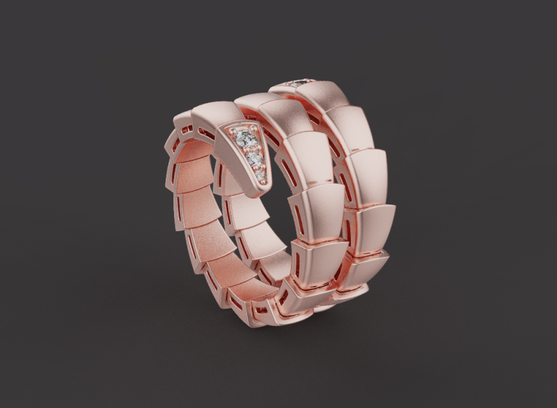 Serpent Ring 52106 3D-Modell .c4d .max .obj .3ds .fbx .stl .blend