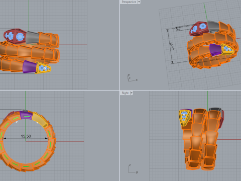 Serpent Ring 52106 3D-Modell