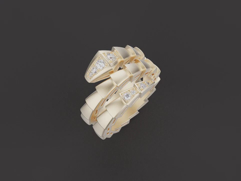 Serpent Ring 53099 3D Model .c4d .max .obj .3ds .fbx .stl .blend 