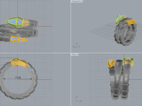 Serpent Ring 53099 3D Model