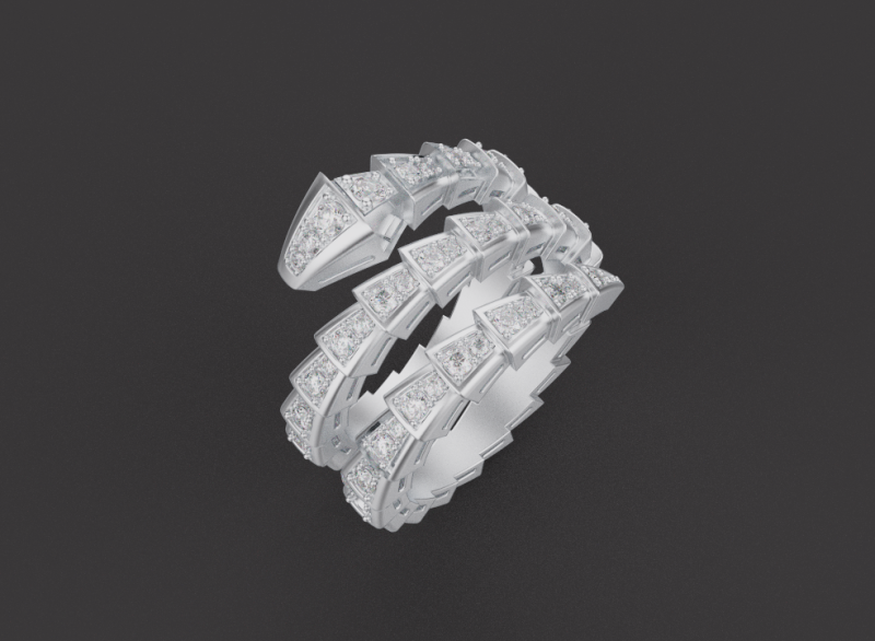 Serpent Ring 53032 3D-Modell .c4d .max .obj .3ds .fbx .stl .blend