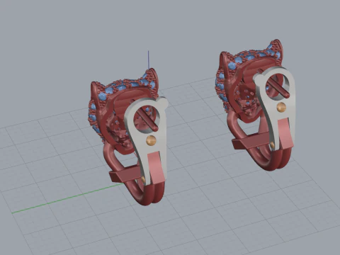 Panther Earrings 54163 3D Model
