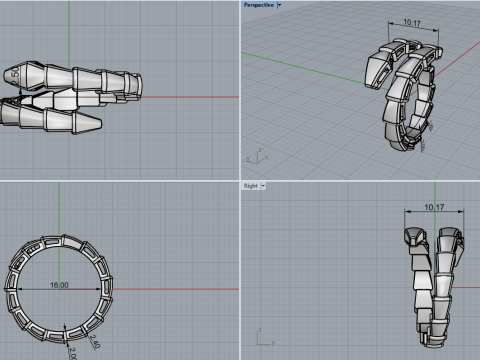 Serpent Ring 60071 3D 모델