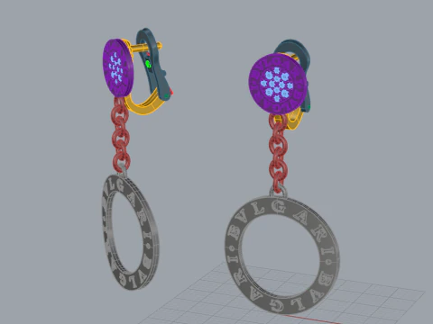 Earrings 60515 3D Model