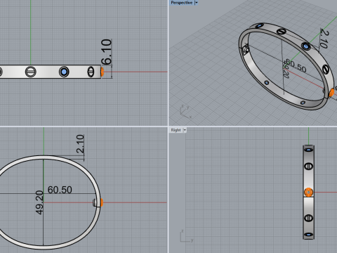 Bracelet 60907 3D 模型