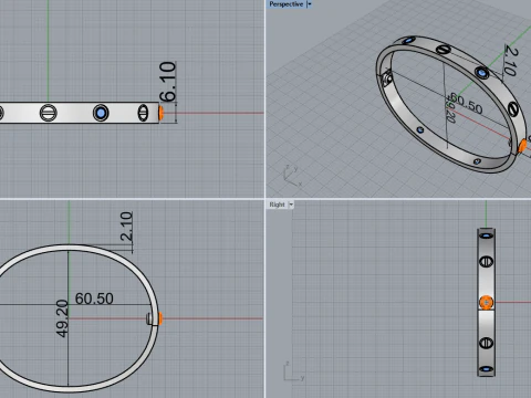 Bracelet 60907 3D Model