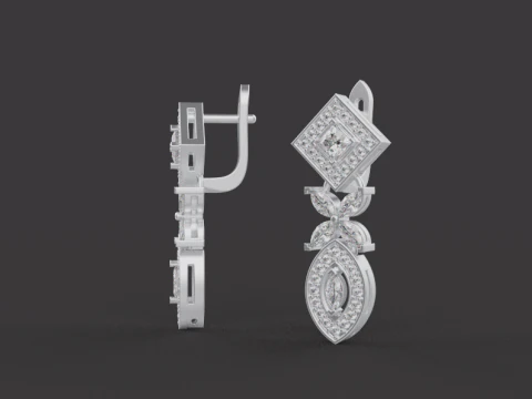 Earrings 61089 3D Model