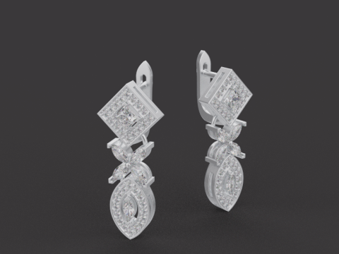 Earrings 61089 Modelo 3D