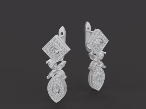 Earrings 61089 3D Model