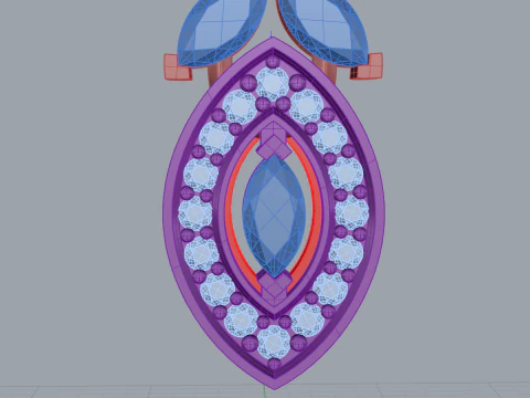 Earrings 61089 3D Model