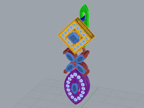 Earrings 61089 3D Model