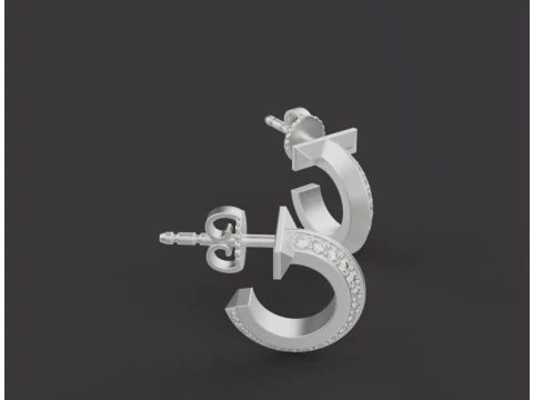 Earrings 61350 3D Model