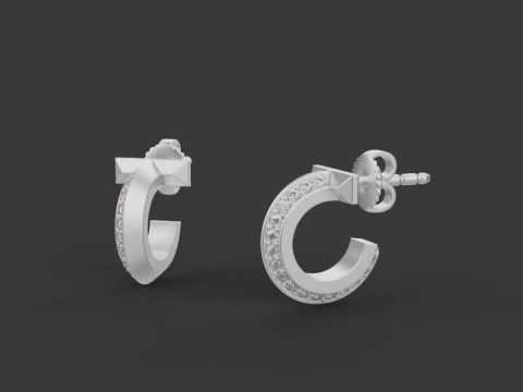Earrings 61350 3D Model