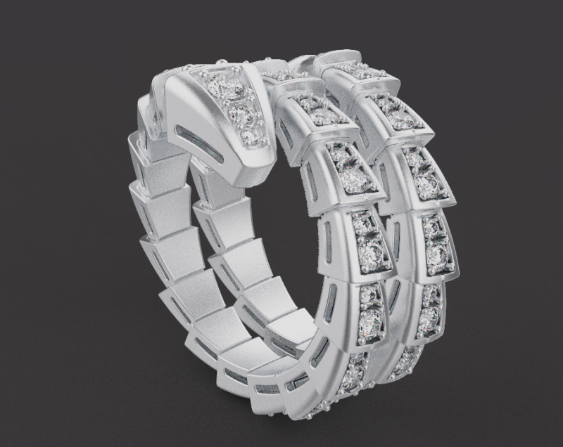 Serpent Ring 60722 3D 모델 .c4d .max .obj .3ds .fbx .stl .blend