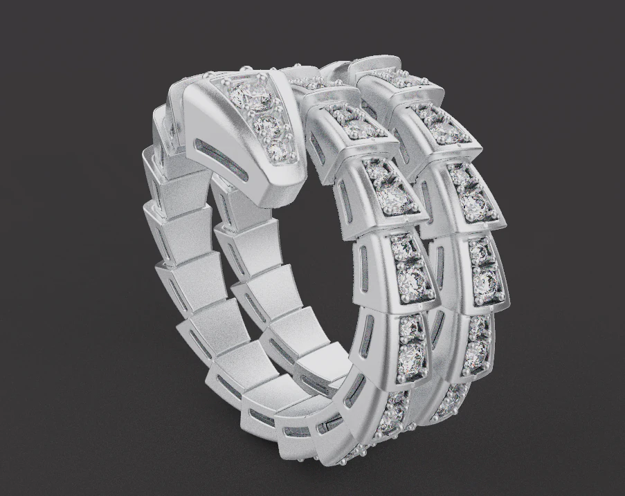 Serpent Ring 60722 3D Model .c4d .max .obj .3ds .fbx .stl .blend 