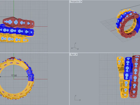 Serpent Ring 60722 3D Model