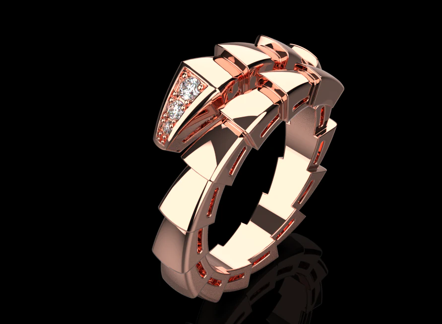Serpent Ring 66054 3D Model .c4d .max .obj .3ds .fbx .stl .blend