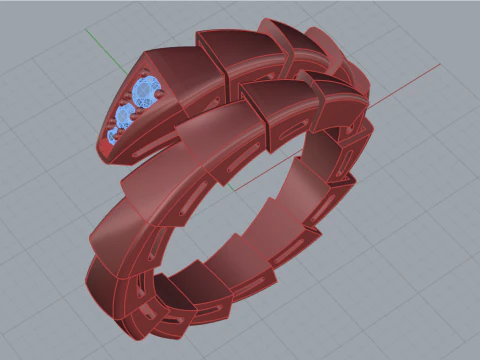 Serpent Ring 66054 3D Model
