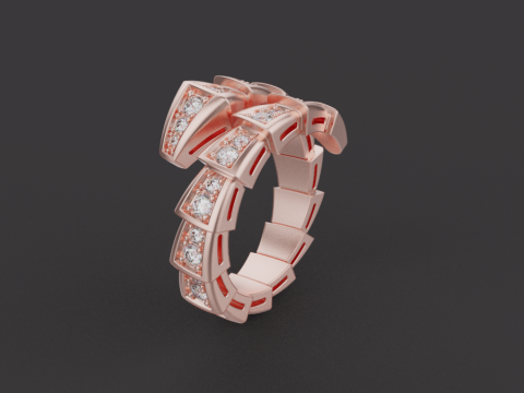 Serpent Ring 17106 3D Model