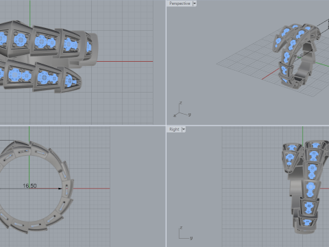 Serpent Ring 17106 3D Model