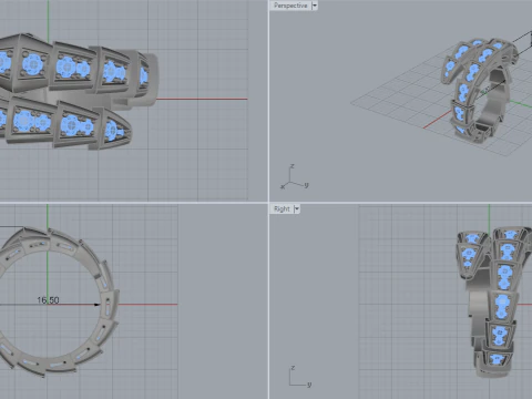 Serpent Ring 17106 3D Model