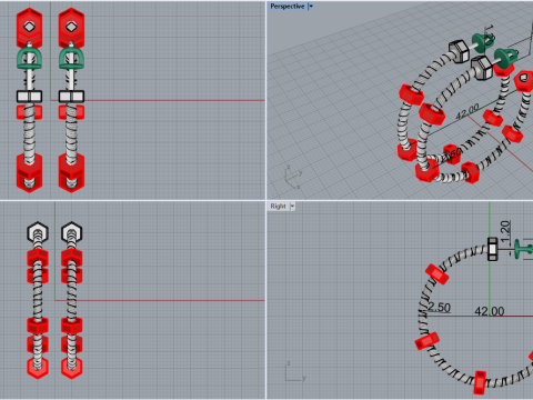 Nail Earrings 17078 Modelo 3D
