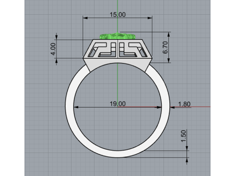 Ring and Earrings set 17028 3D 모델