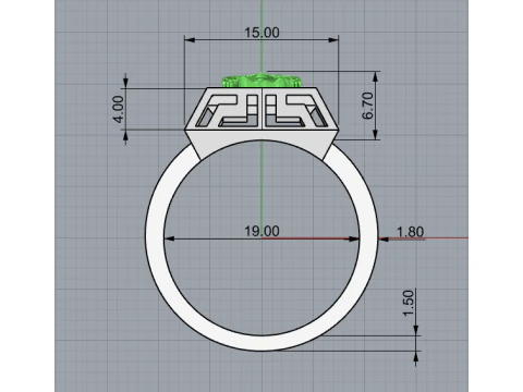 Ring and Earrings set 17028 3D Model