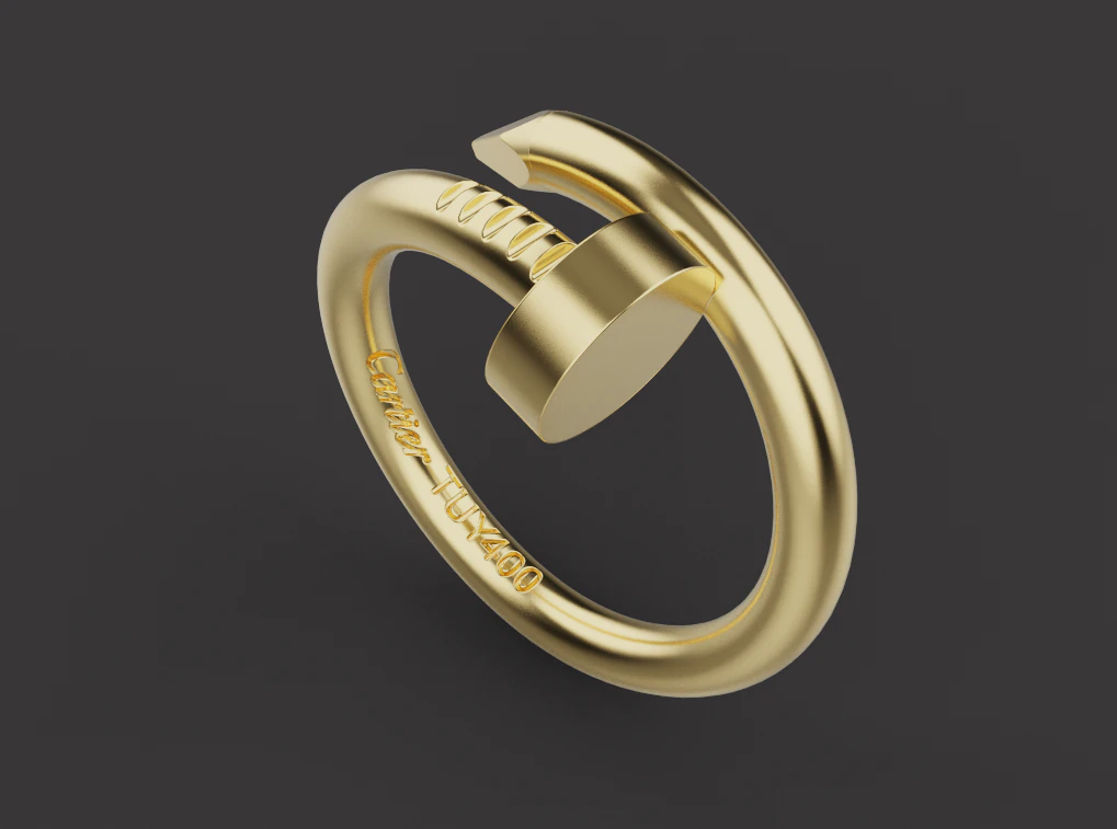 Nail Ring 15190 3D Model .c4d .max .obj .3ds .fbx .stl .blend 