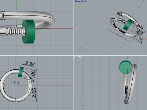 Nail Ring 15190 Model 3D