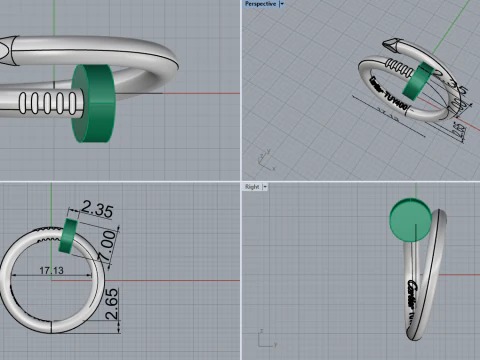 Nail Ring 15190 3D Model
