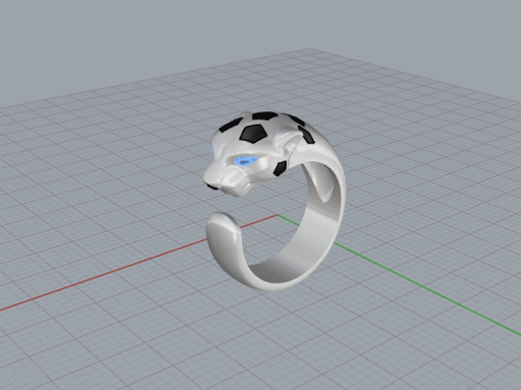 Panther Ring 15099 3D Model