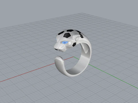 Panther Ring 15099 3D Model