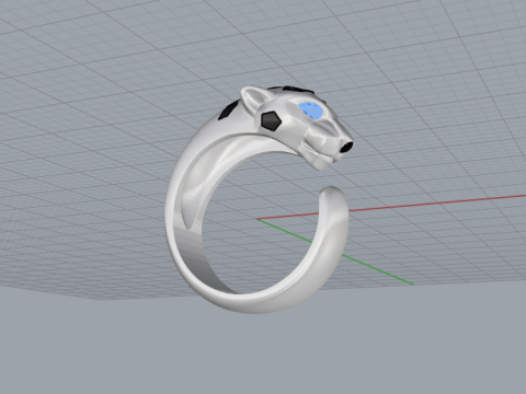 Panther Ring 15099 3D Model