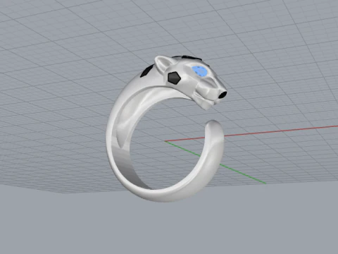Panther Ring 15099 3D Model