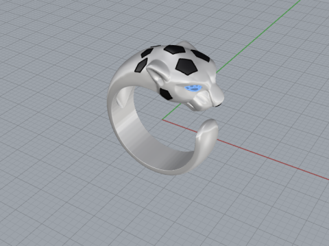 Panther Ring 15099 3D Model