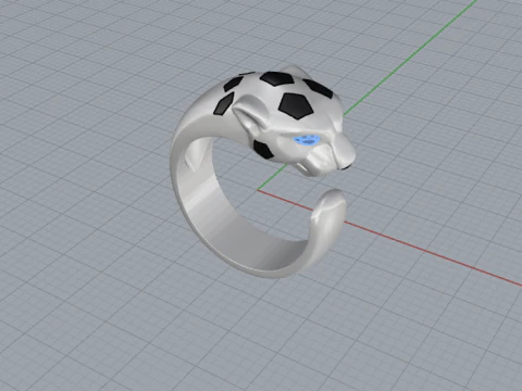 Panther Ring 15099 3D Model