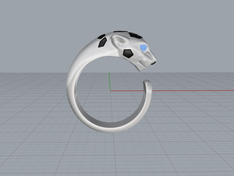Panther Ring 15099 3D Model