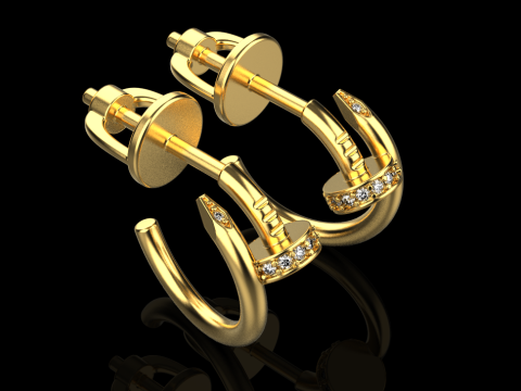 Earrings 11369 3D Model