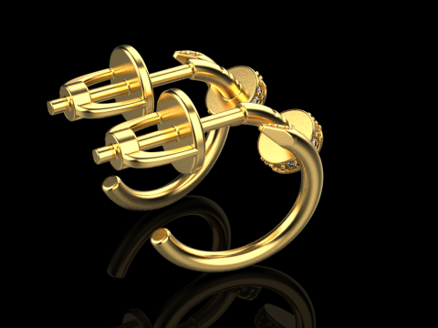 Earrings 11369 3D Model