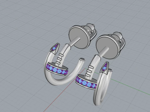 Earrings 11369 3D Model