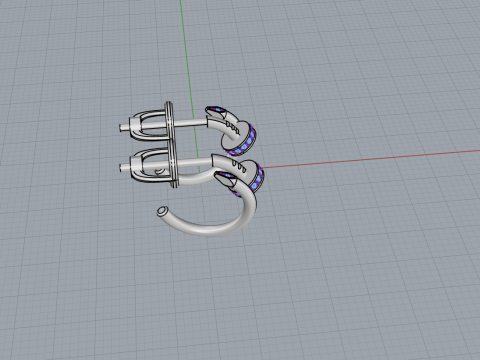 Earrings 11369 3D Model