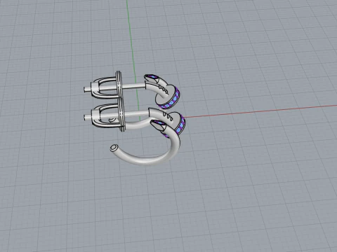 Earrings 11369 3D Model
