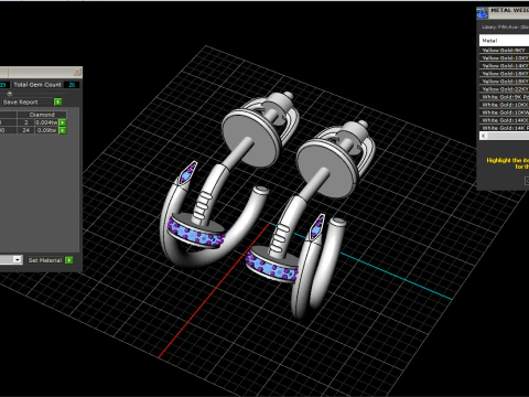 Earrings 11369 3D Model