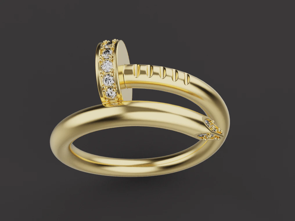 Nail Ring 67072 3D Model .c4d .max .obj .3ds .fbx .stl .blend